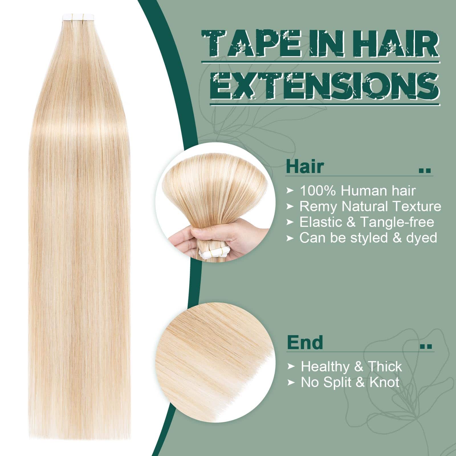Extensiones de Cabello Tape en Cabello Humano Remy Benehair - Imagen 3