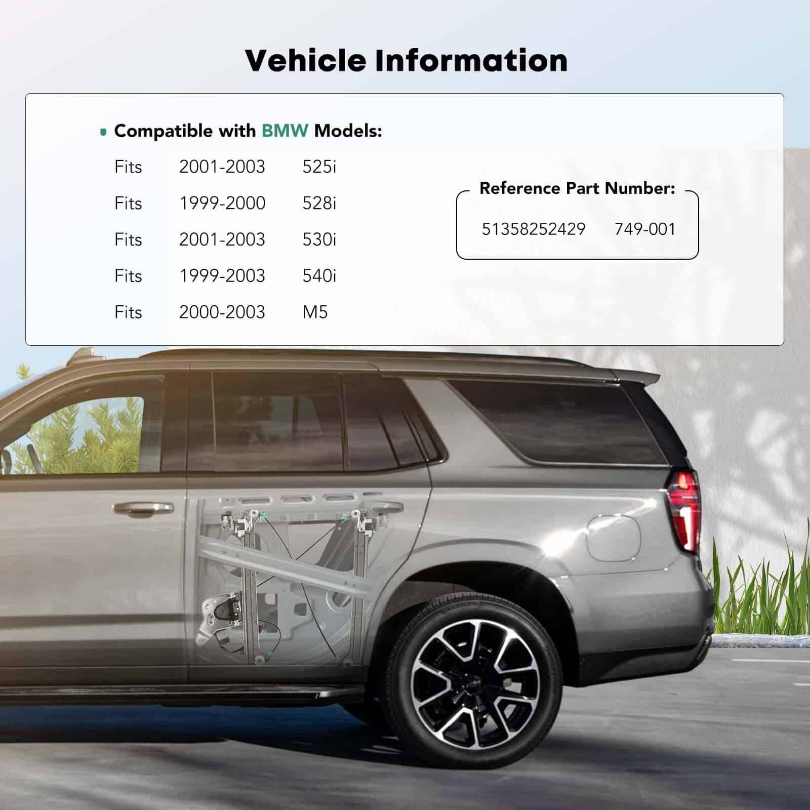 YHTAUTO Regulador de Ventana Eléctrico -Plata - Imagen 3