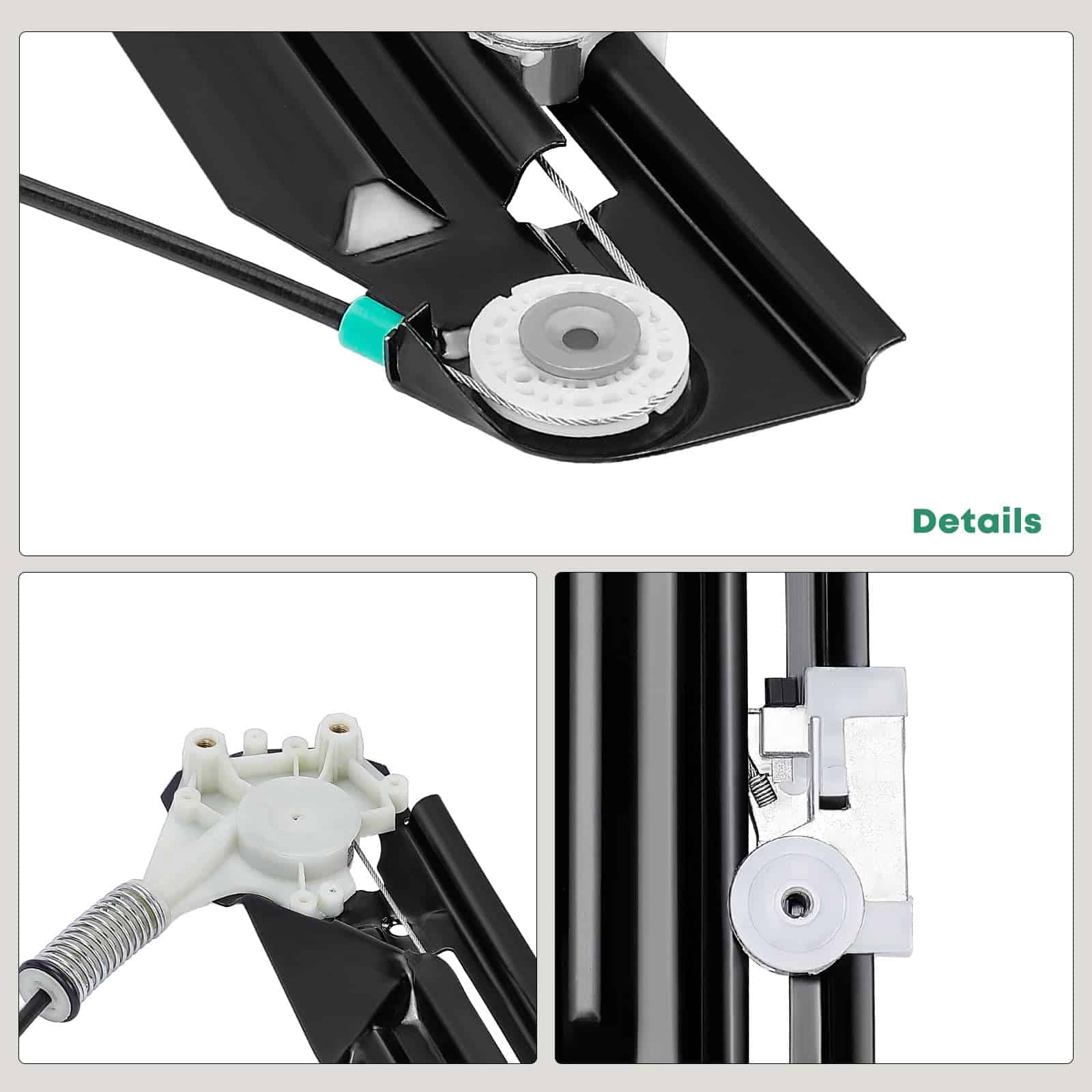 YHTAUTO Regulador de Ventana Eléctrico -Plata - Imagen 9