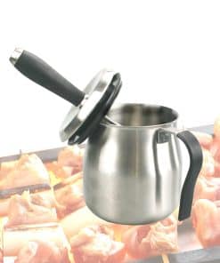 Olla para untar BBQ con pincel de untar - Olla de salsa de
