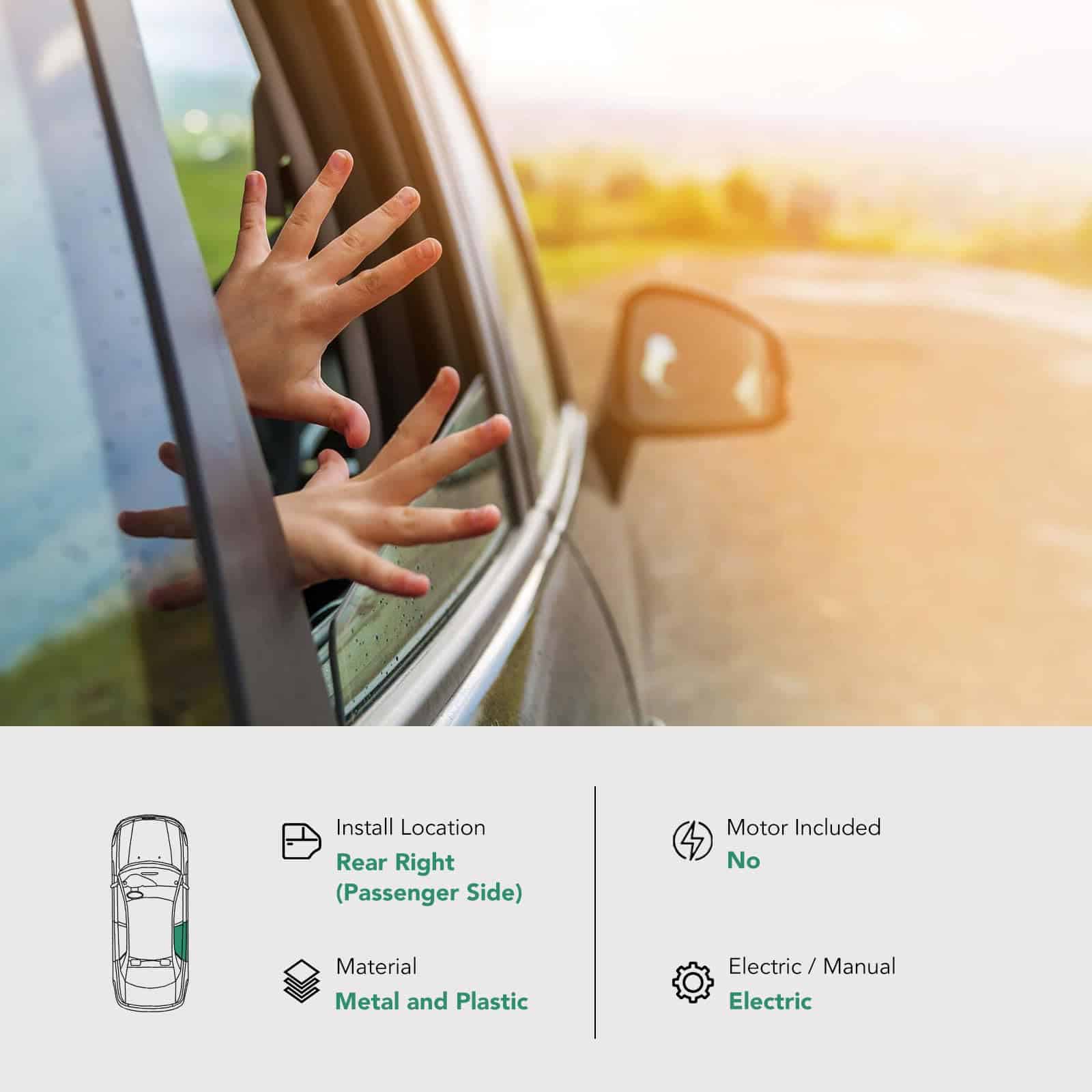 YHTAUTO Regulador de ventana eléctrico trasero del lado del - Imagen 4