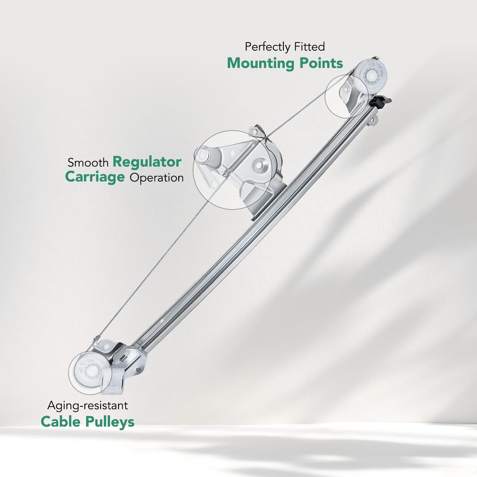 YHTAUTO Regulador de ventana eléctrico trasero del lado del - Imagen 5