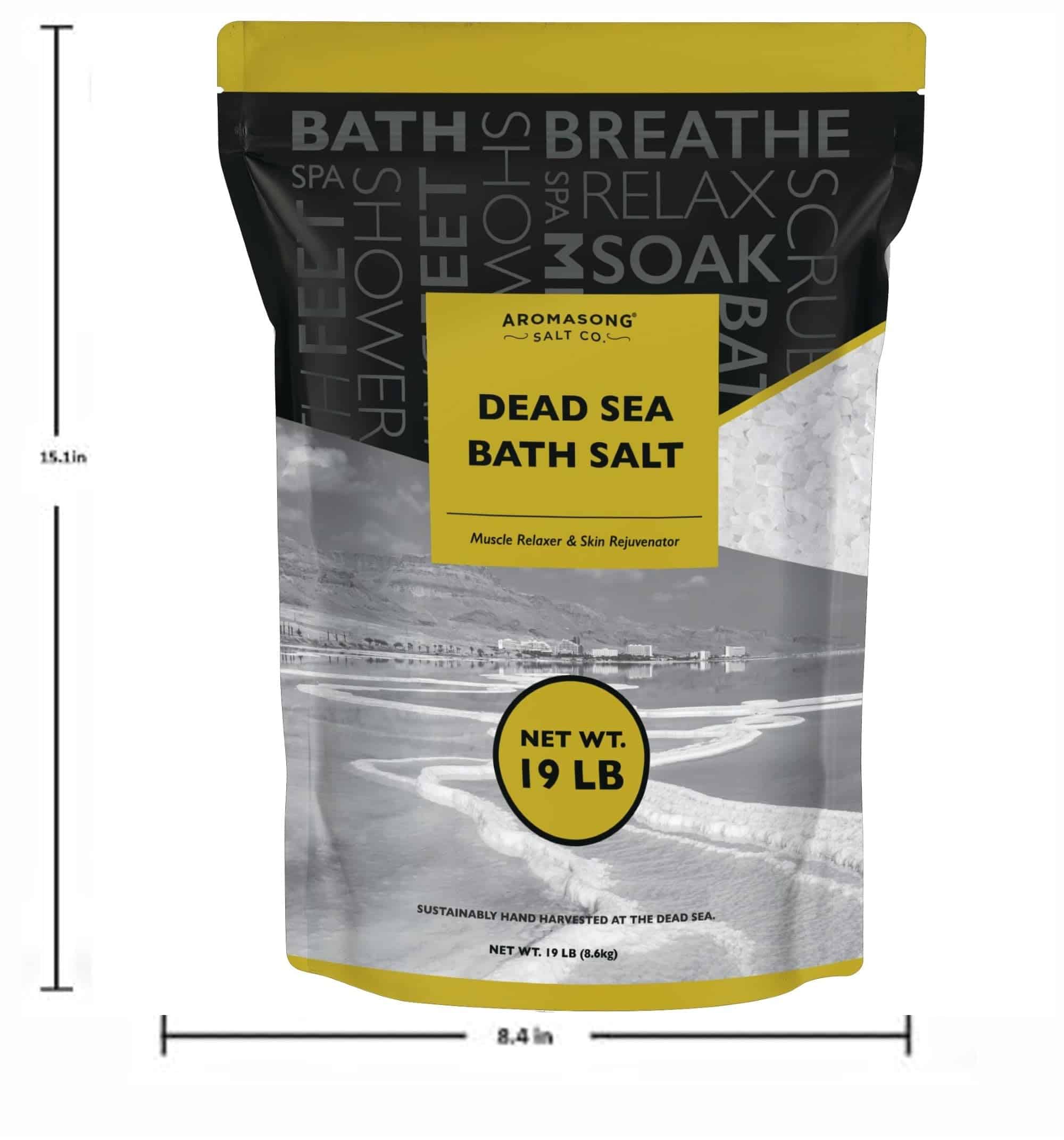 Sal de baño del Mar Muerto de Aromasong - 19 libras de - Imagen 8