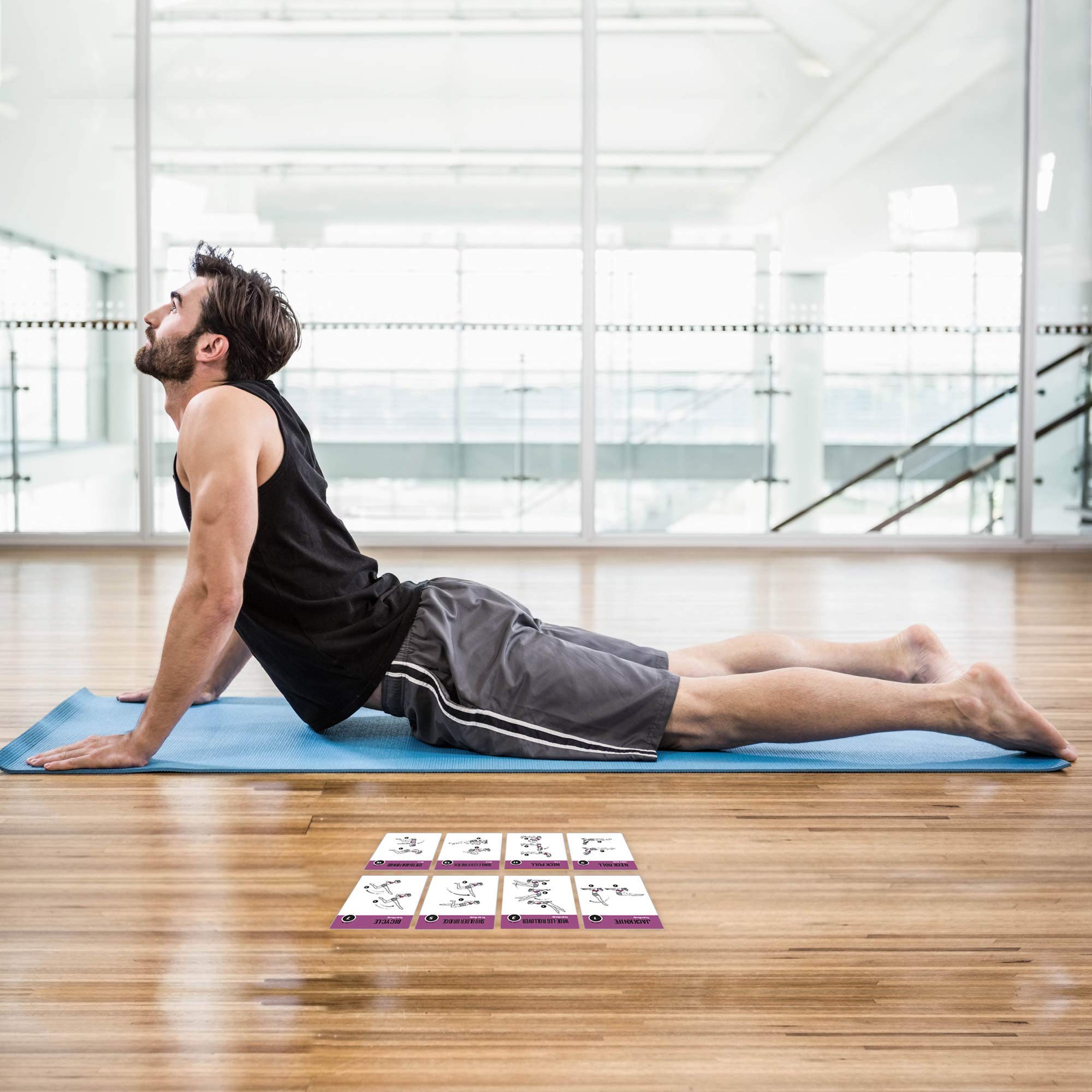 62 Tarjetas de Ejercicios de Pilates, para Hombres/Mujeres: - Imagen 4