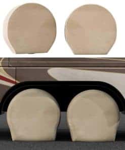 Juego de 4 Cubiertas de Lona Oxford Impermeable para Ruedas