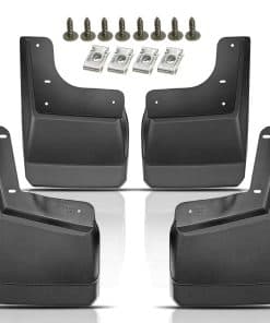 Conjunto de 4 Guardabarros Salpicaderas -ho, Negro