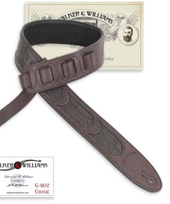 Correa de guitarra de cuero suave cognac marrón Walker &