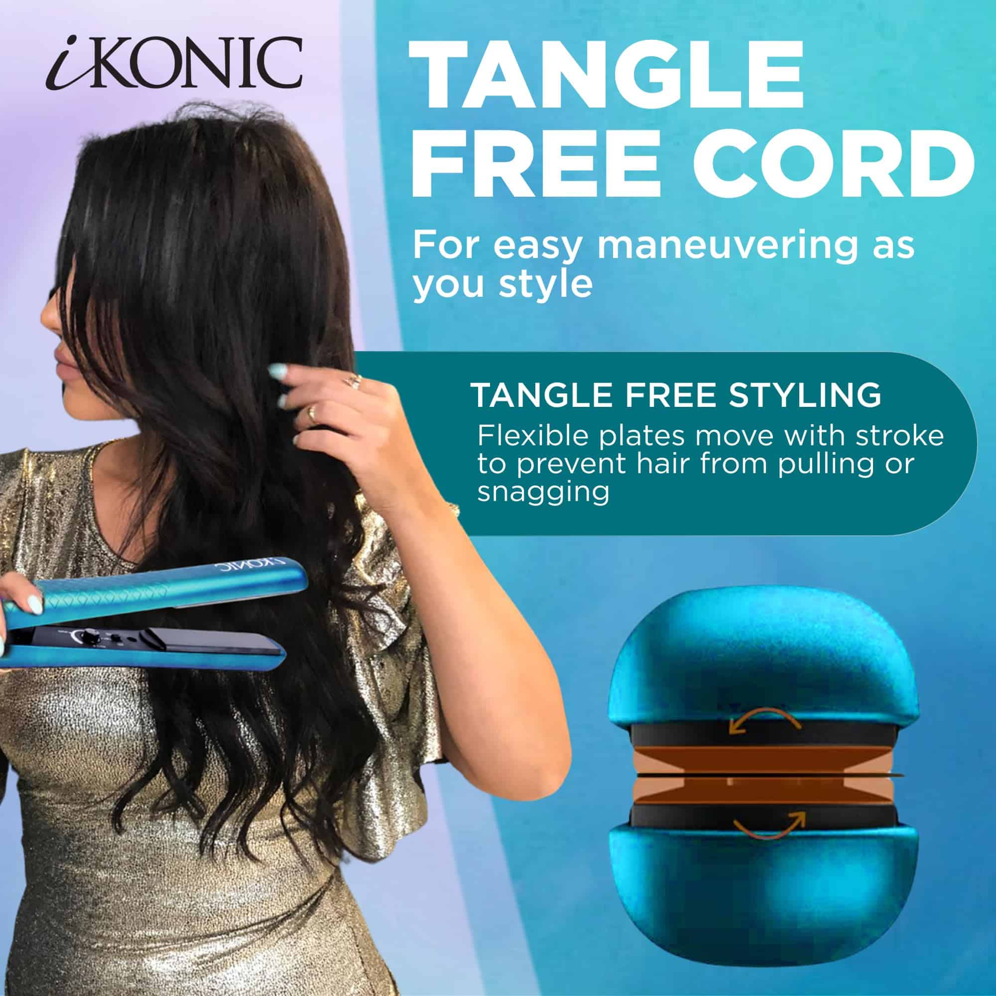 Plancha para el cabello IKONIC de 1.25 pulgadas con placas - Imagen 8