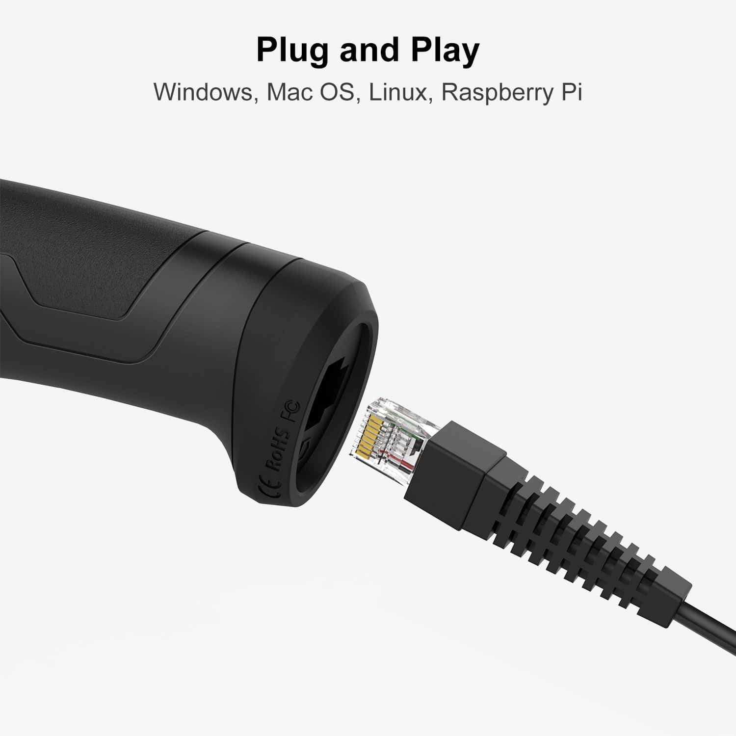 Escáner de Código de Barras USB 1D con Soporte Inteligente - Imagen 5