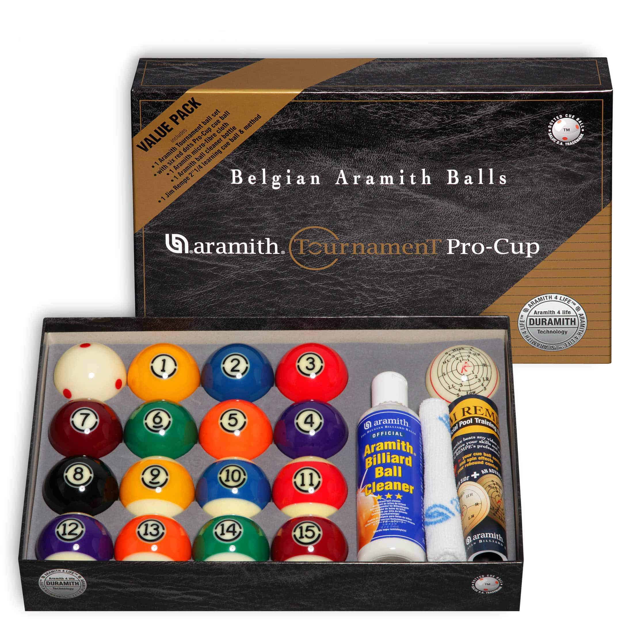 Paquete de Valor de Torneo Aramith Billar Pool Set 2 1/4"
