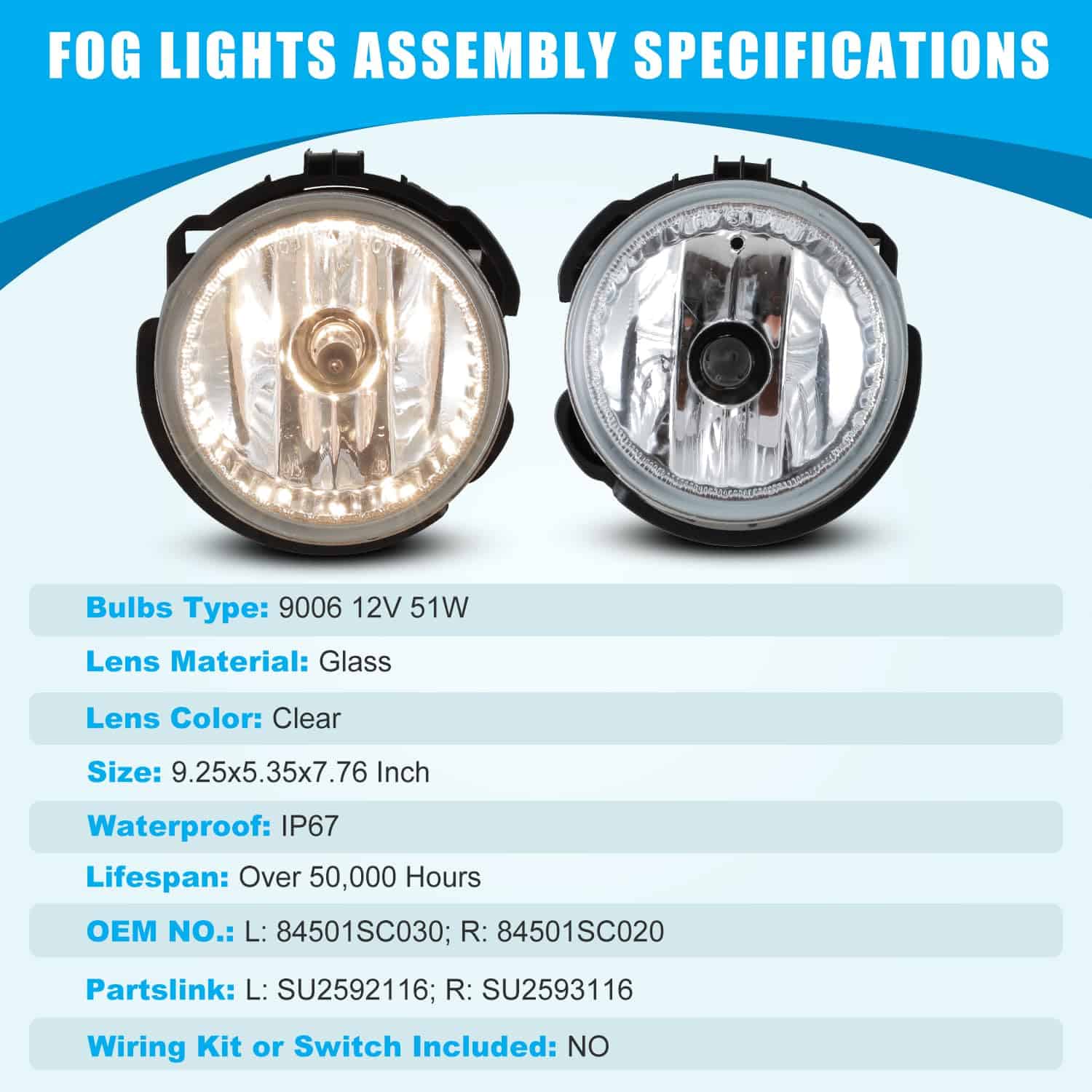 CPW Faros de Niebla de Repuesto para Subaru [2009 2010 2011 - Imagen 6