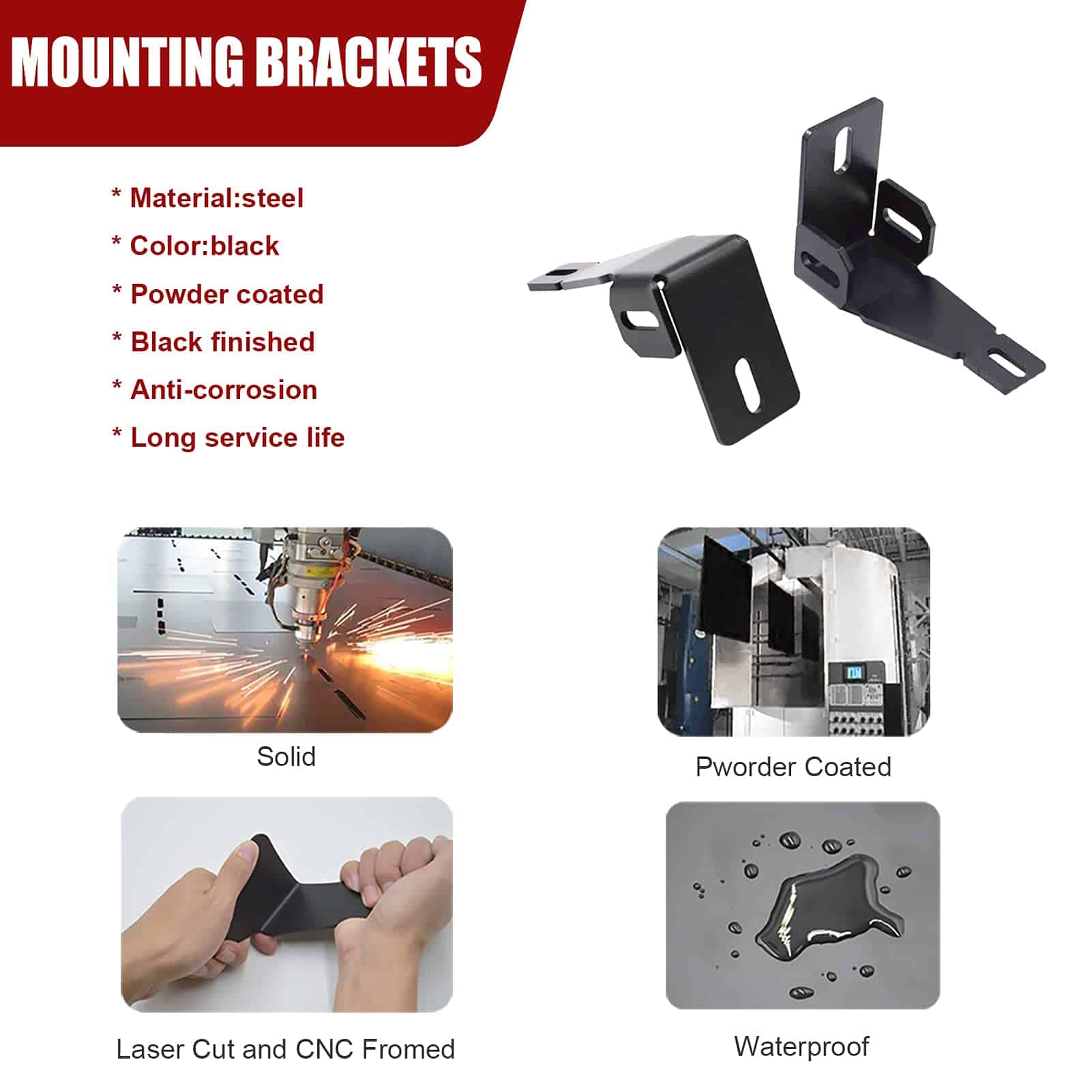 2x 3'' 24W Luz LED para Niebla con Kit de Cableado y - Imagen 4
