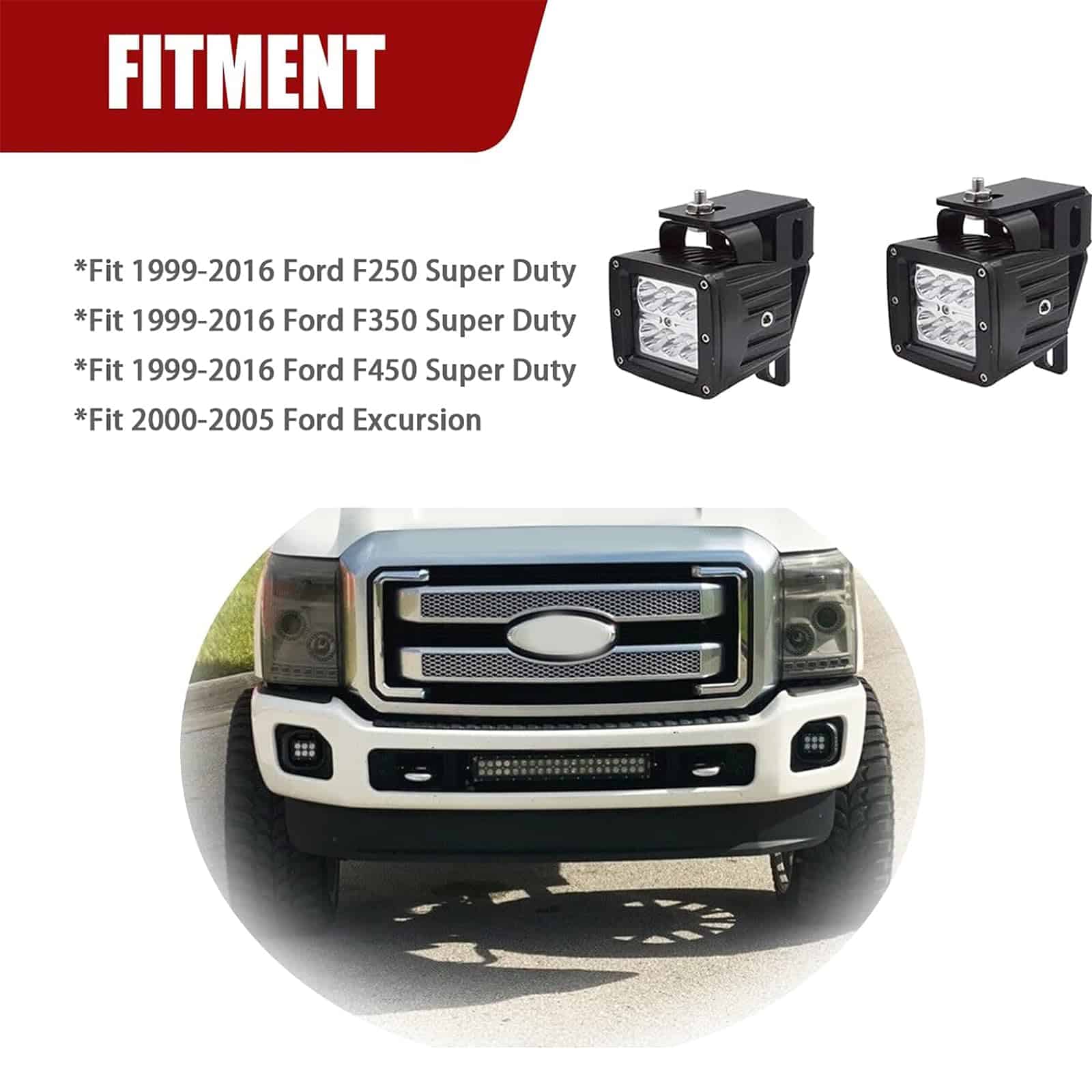 2x 3'' 24W Luz LED para Niebla con Kit de Cableado y - Imagen 3