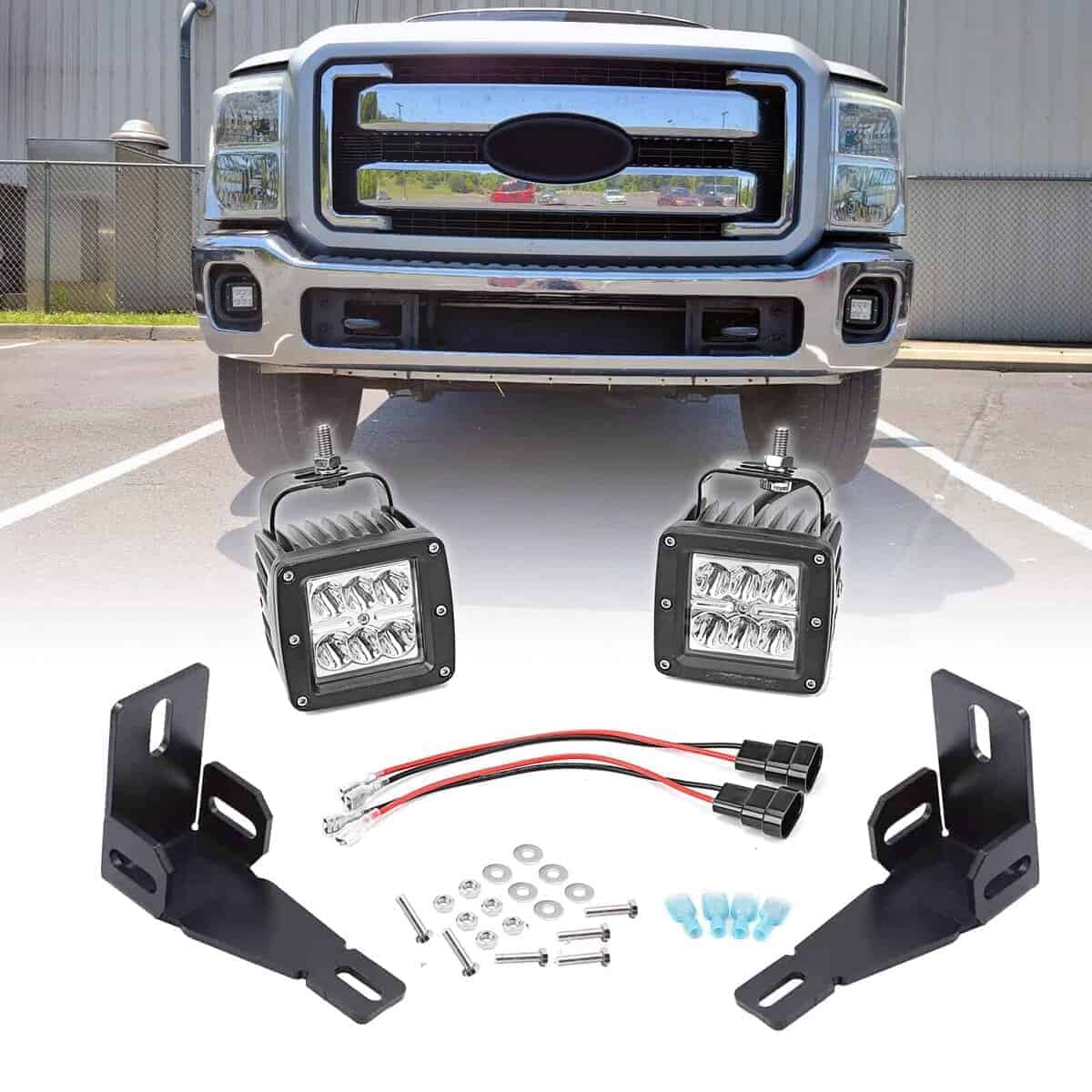 2x 3'' 24W Luz LED para Niebla con Kit de Cableado y