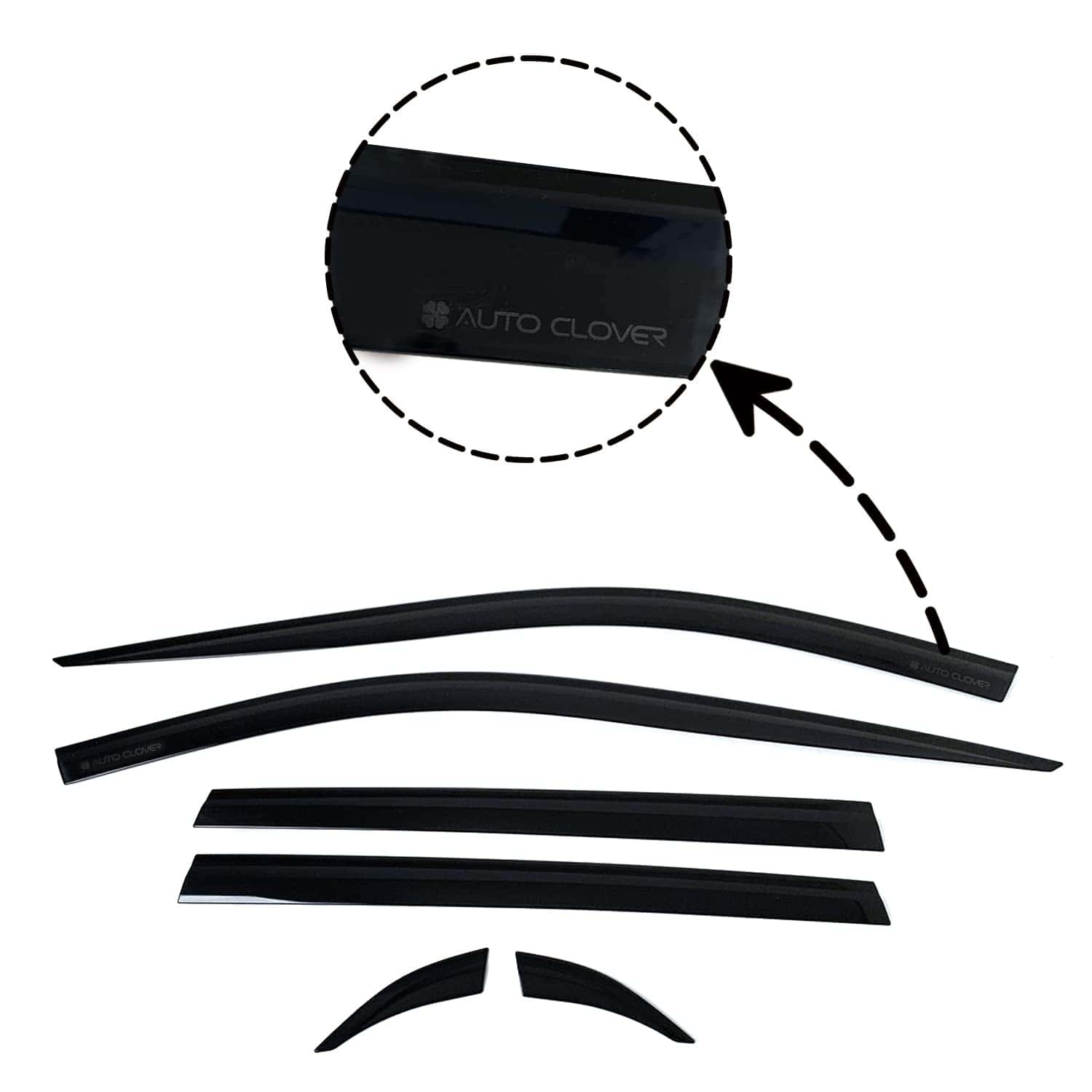 AUTOCLOVER Tapetes de Lluvia para Ventanas en Canal del 6 - Imagen 3