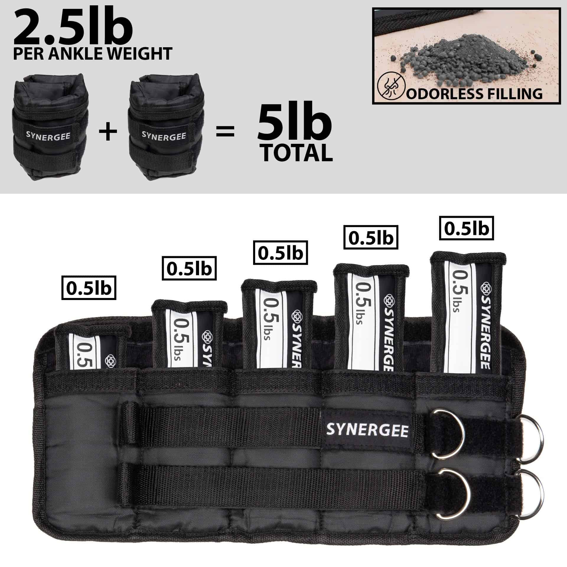 Synergee Comfort Fit 0.5-5lb Pesas Ajustables para - Imagen 6