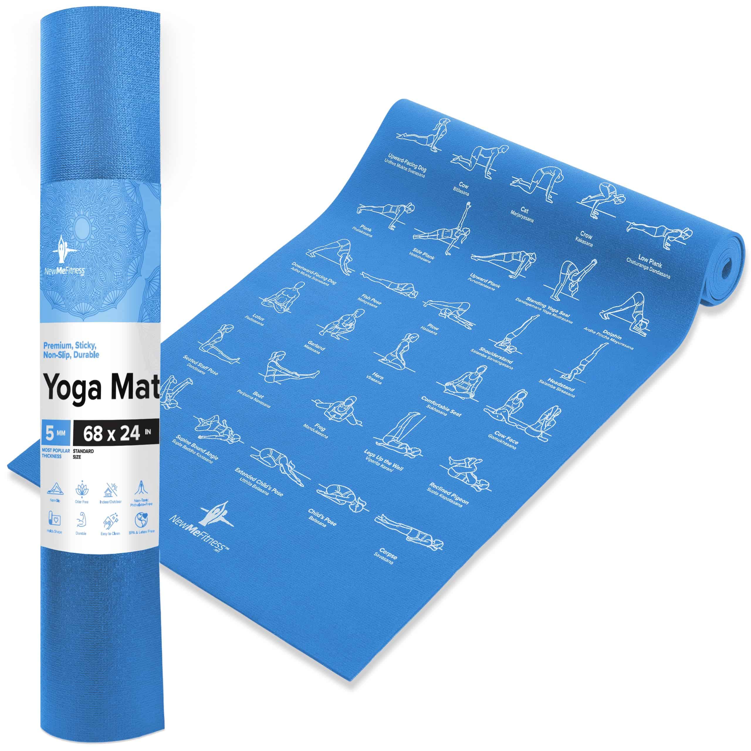 Tapete de Yoga NewMe Fitness para Mujeres -Azul