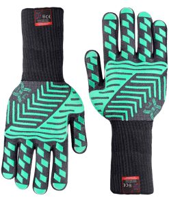 Guante de horno resistente al calor J H: -Negro con recubrim