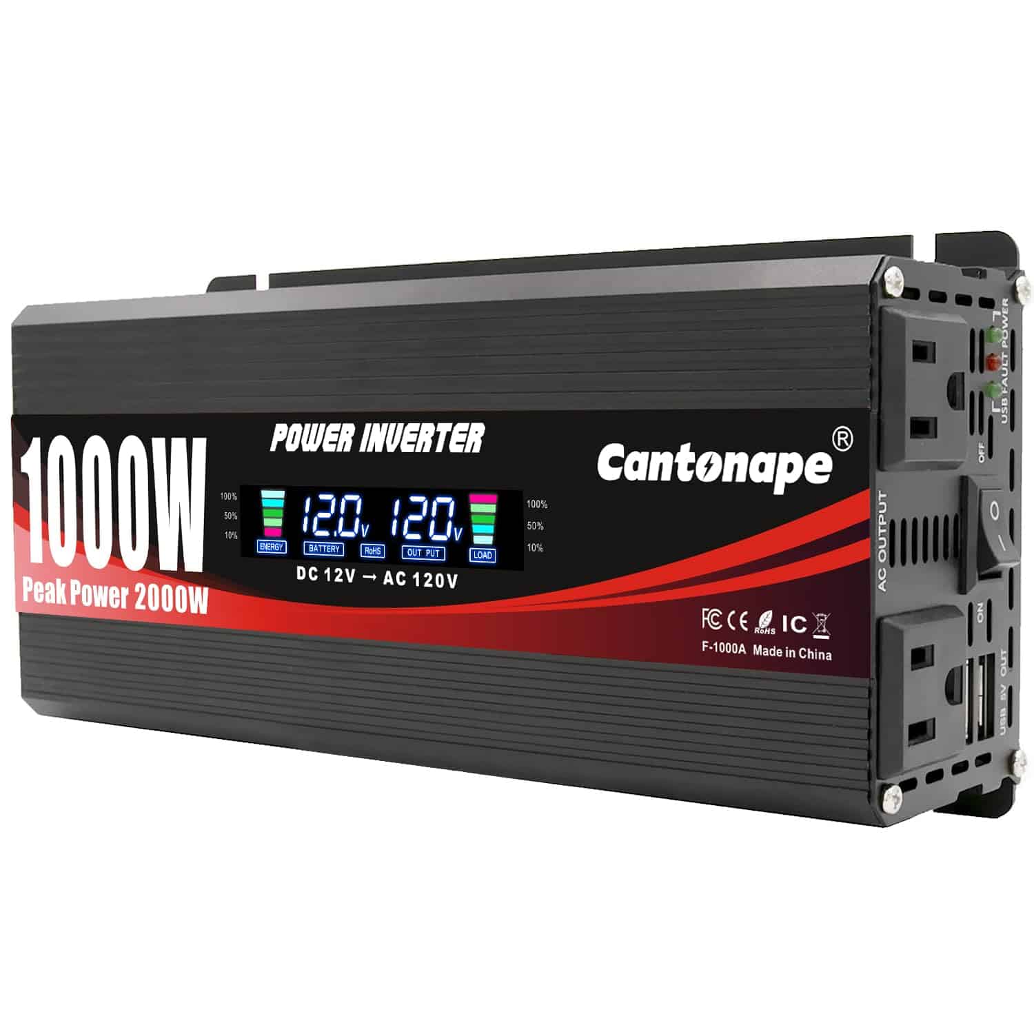 Inversor de corriente para coche Cantonape 1000W/2000W