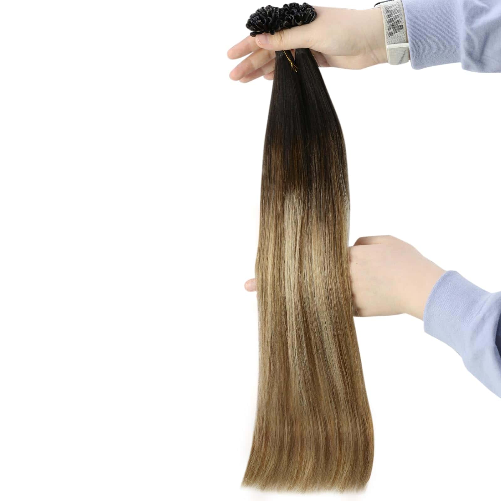 Extensiones de Cabello U Tip YoungSee Balayage Marrón - Imagen 10