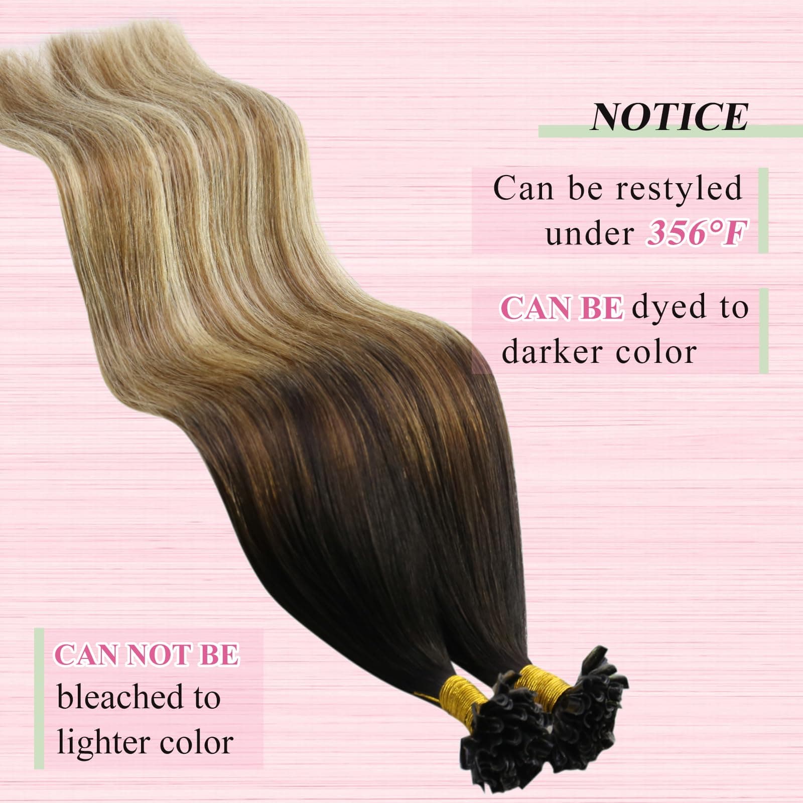 Extensiones de Cabello U Tip YoungSee Balayage Marrón - Imagen 6