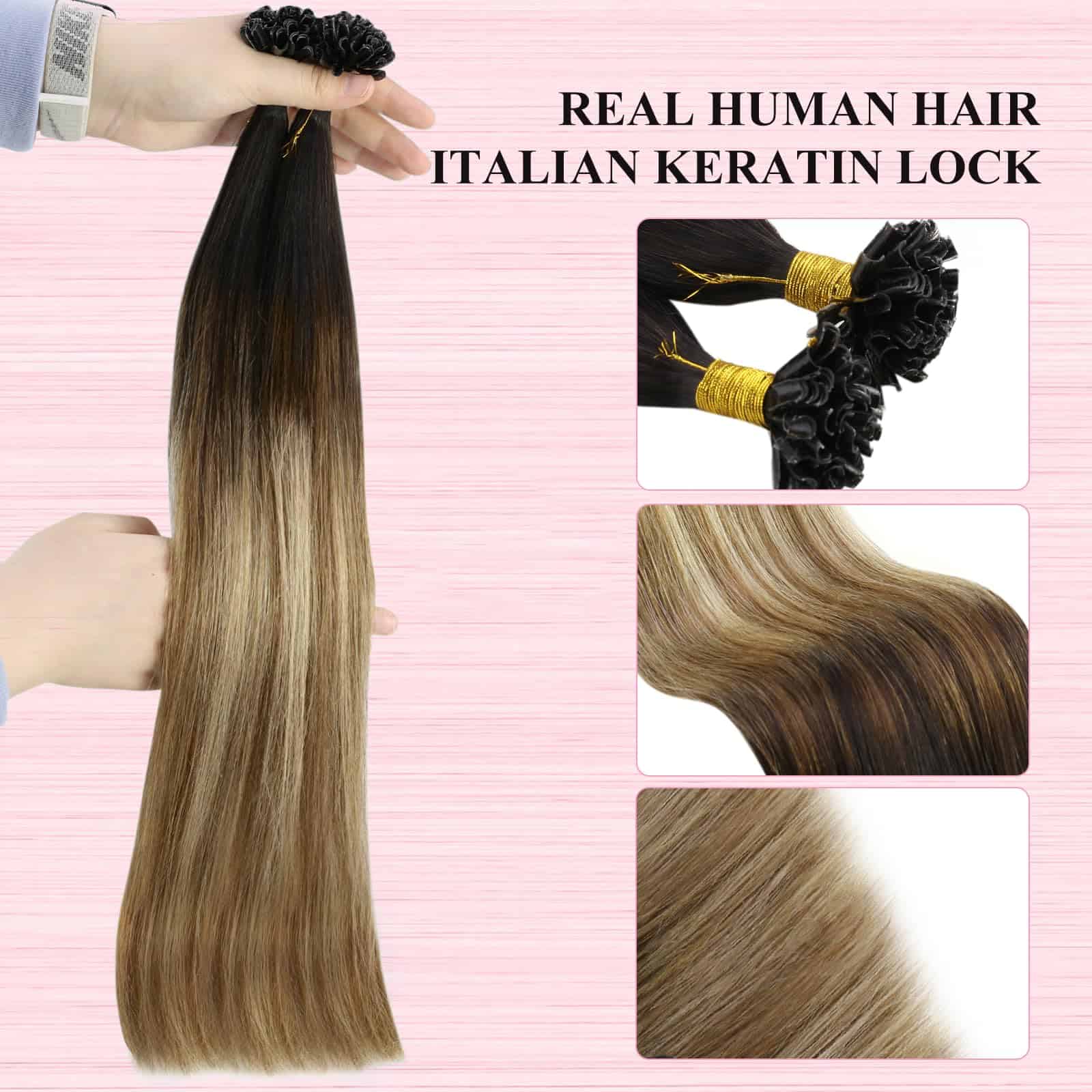 Extensiones de Cabello U Tip YoungSee Balayage Marrón - Imagen 4