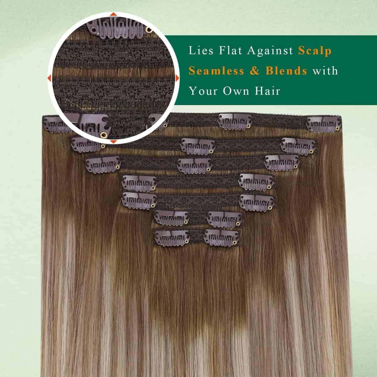 Extensiones de Cabello Humano con Clip Easyouth Balayage - Imagen 5