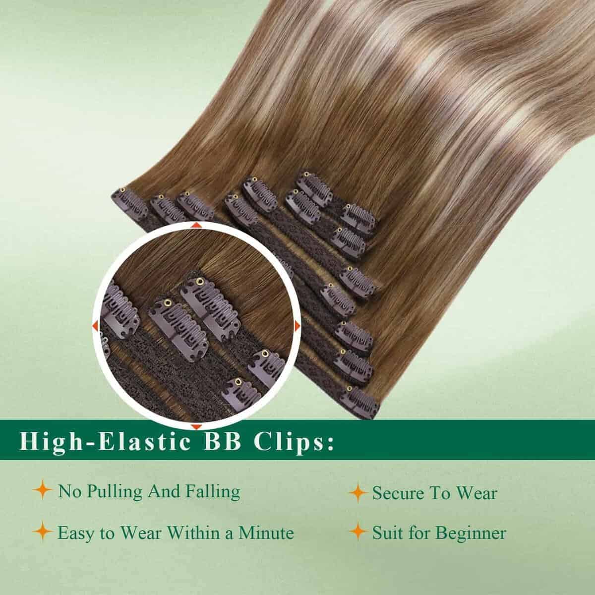 Extensiones de Cabello Humano con Clip Easyouth Balayage - Imagen 4
