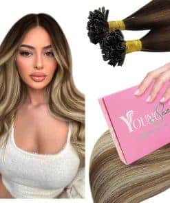 YoungSee Utip Extensiones de Cabello Balayage U Tip