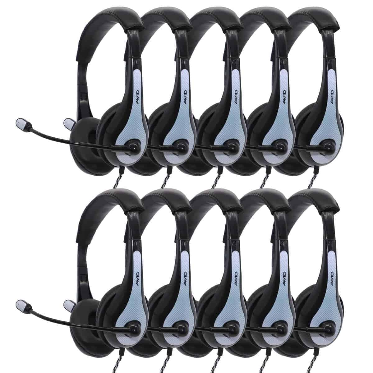 Audífonos estéreo Avid AE-36 blancos con micrófono de brazo