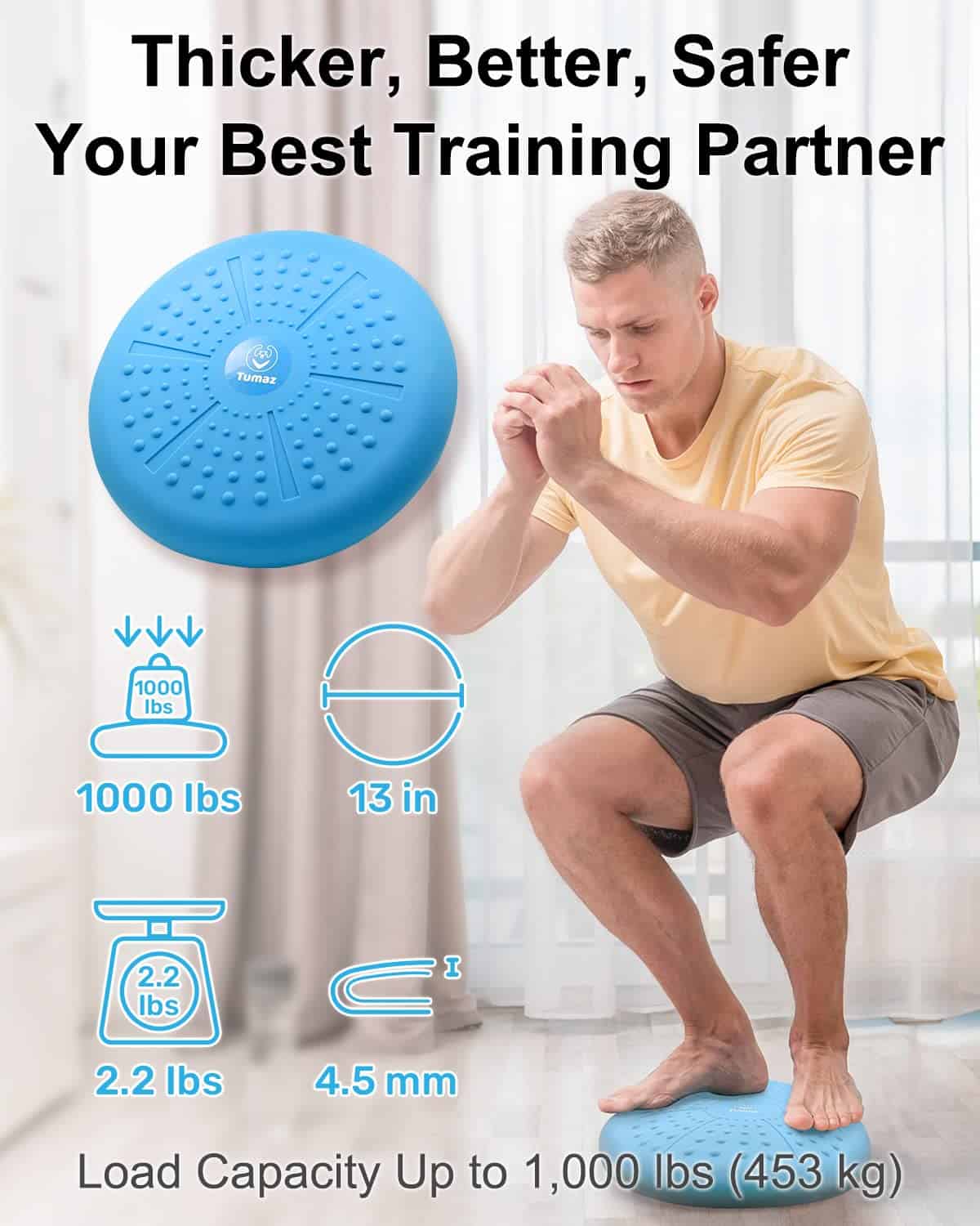 Cojín de equilibrio Tumaz - Asiento movible para mejorar la - Imagen 5