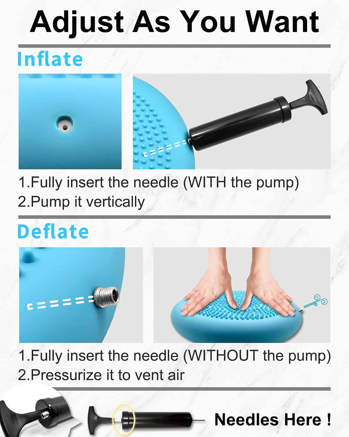 Cojín de equilibrio Tumaz - Asiento movible para mejorar la - Imagen 6