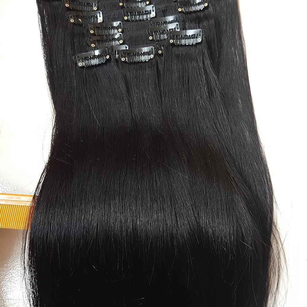 Extensiones de Cabello Hannah Queen Brazilian Clip In #1B - Imagen 4