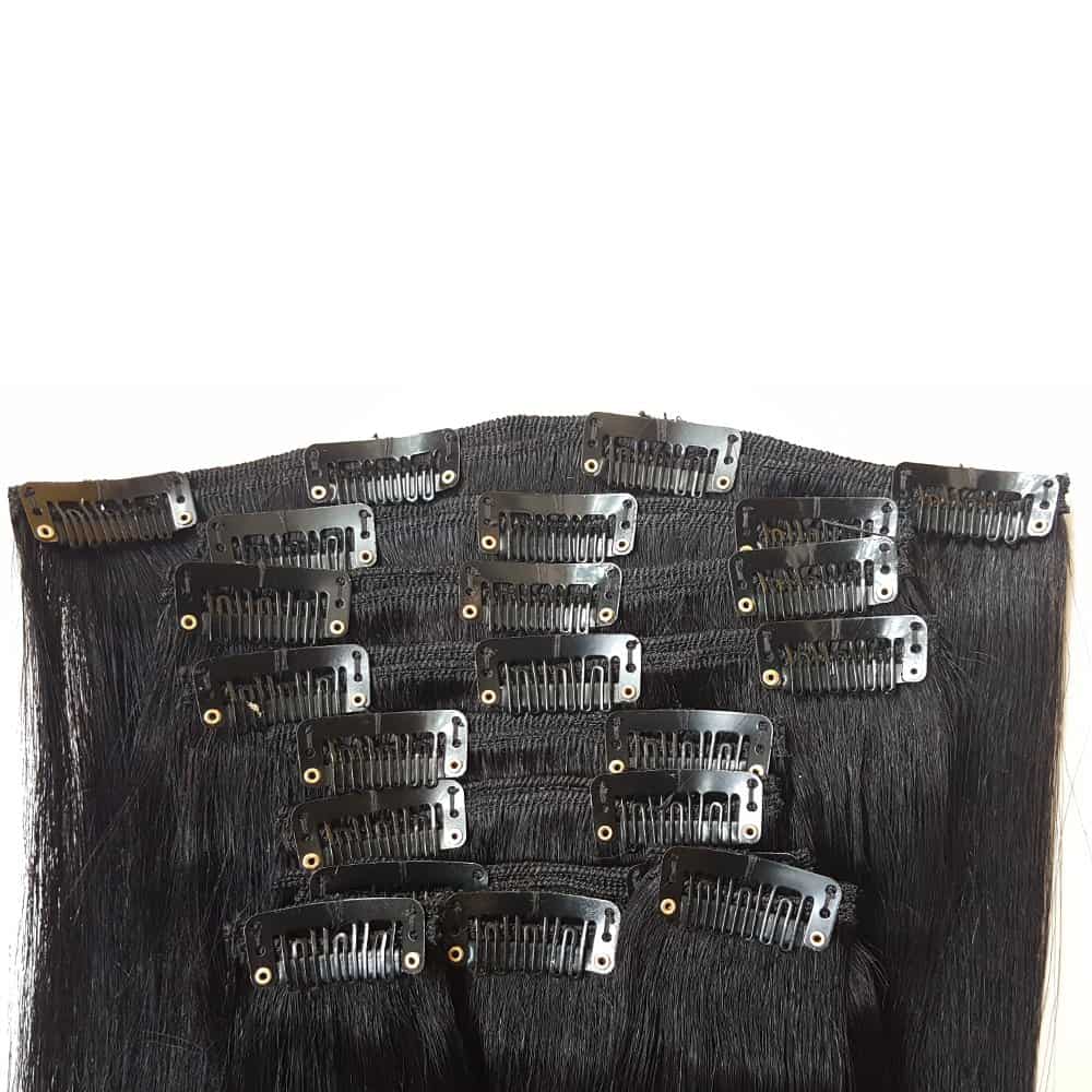 Extensiones de Cabello Hannah Queen Brazilian Clip In #1B - Imagen 3