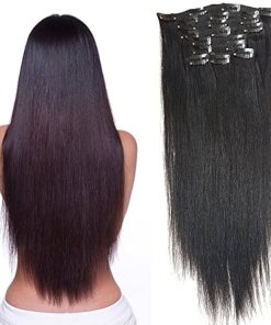 Extensiones de Cabello Clip In Brasileñas Hannah Queen #1B