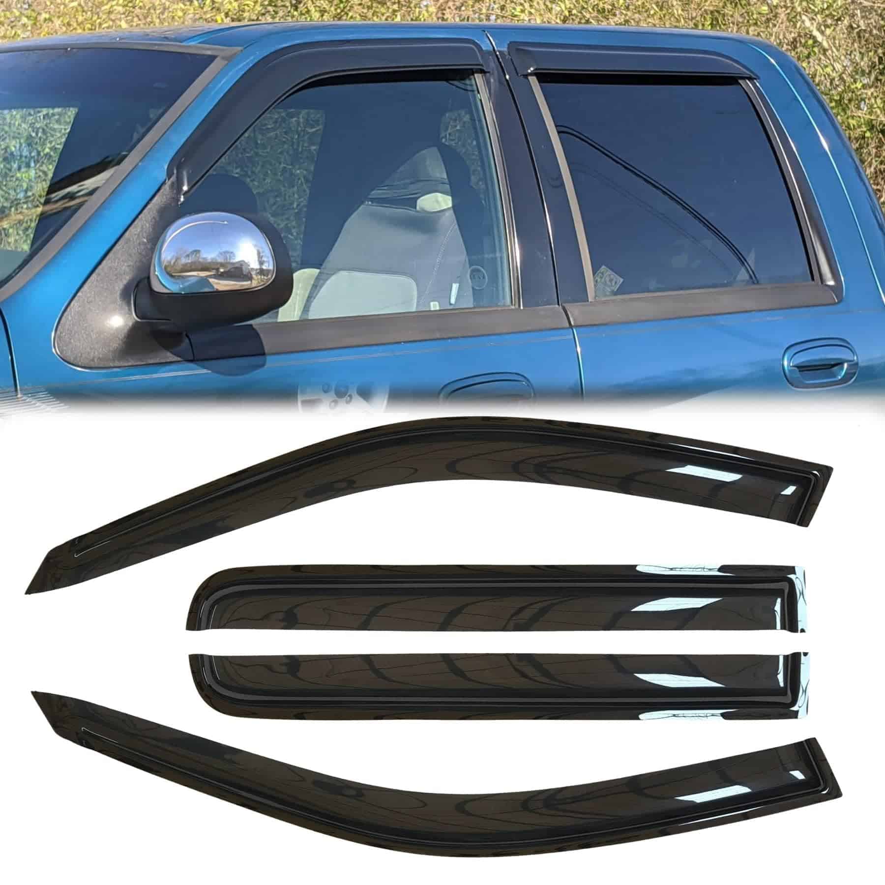 Deebior 4pcs Original Deflectores de viento -Humo Oscuro