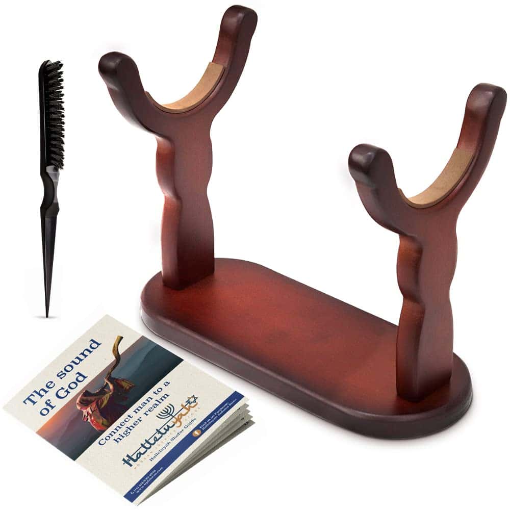 Set de Soporte para Shofar HalleluYAH - con Cepillo de