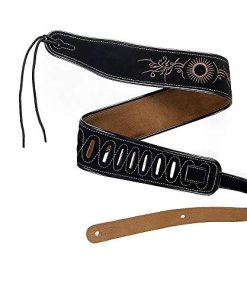 Correa de guitarra eléctrica de cuero de vaca suave, cómoda