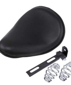 Asiento de cuero personalizado para motocicleta con soporte