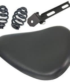 Asiento Individual de Cuero Negro con Kit de Soporte de