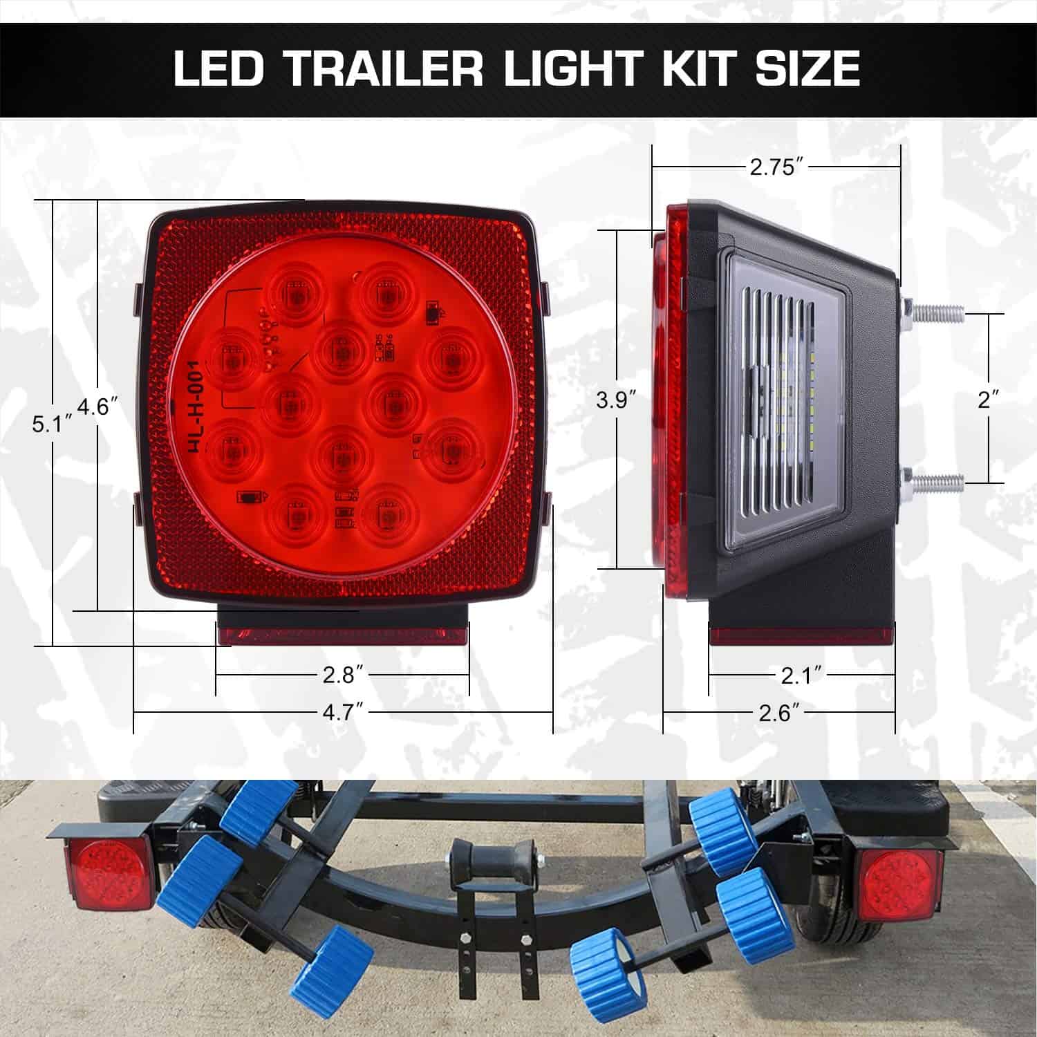 KIT de luces LED sumergibles para remolque LINKITOM, luces - Imagen 6