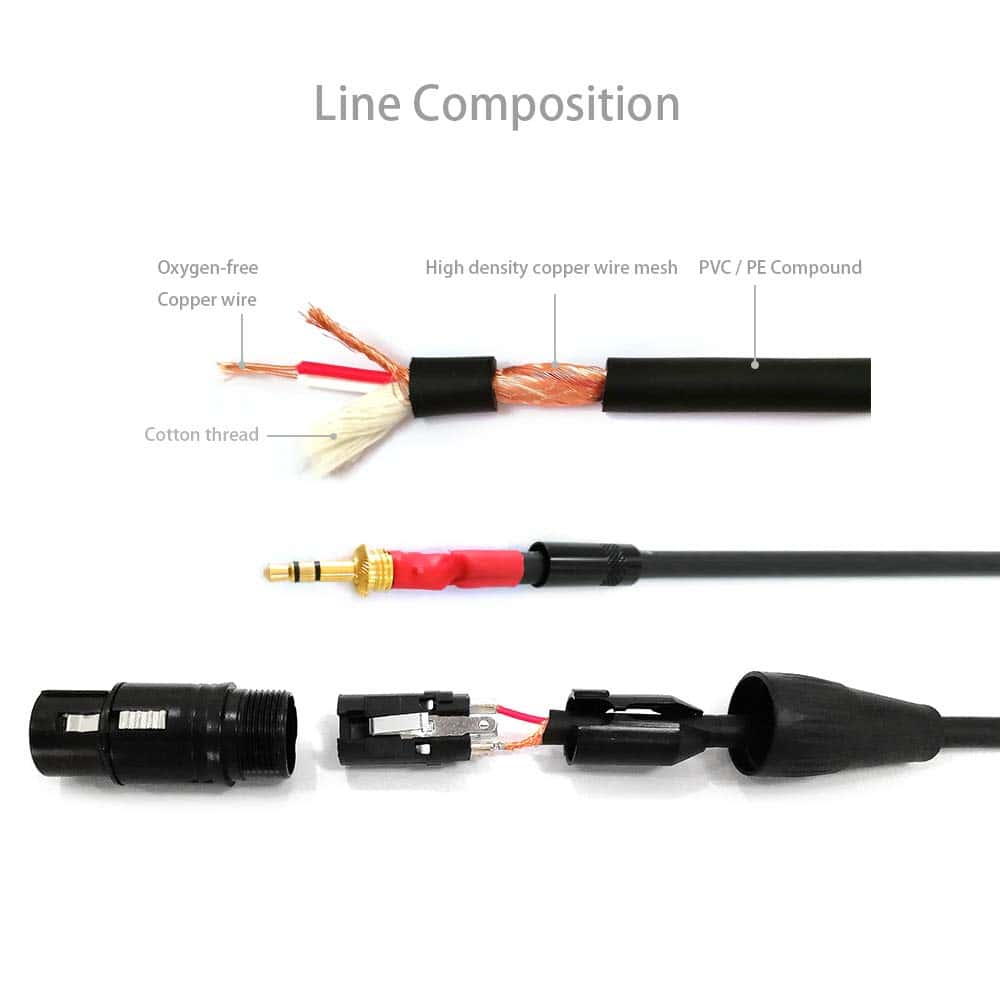 Cable de Micrófono de Audio Interconector XLR Hembra a - Imagen 6