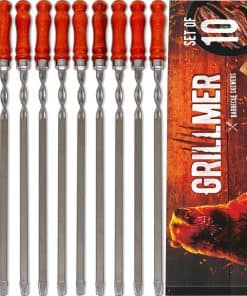 Brochetas de BBQ Premium con Mangos de Madera 23.6"