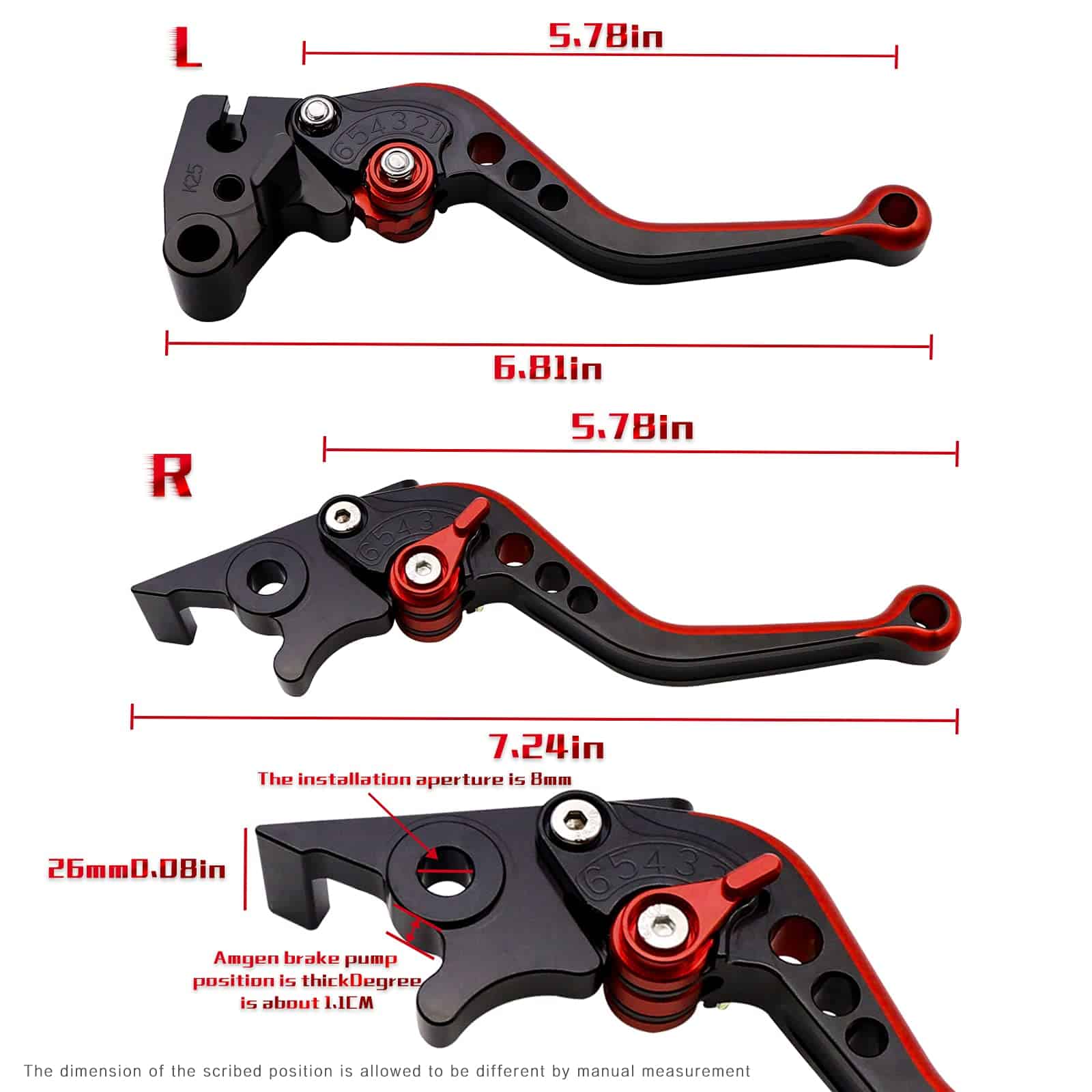 PROCNC Palancas de Freno y Embrague Doble Color Ajustables - Imagen 5