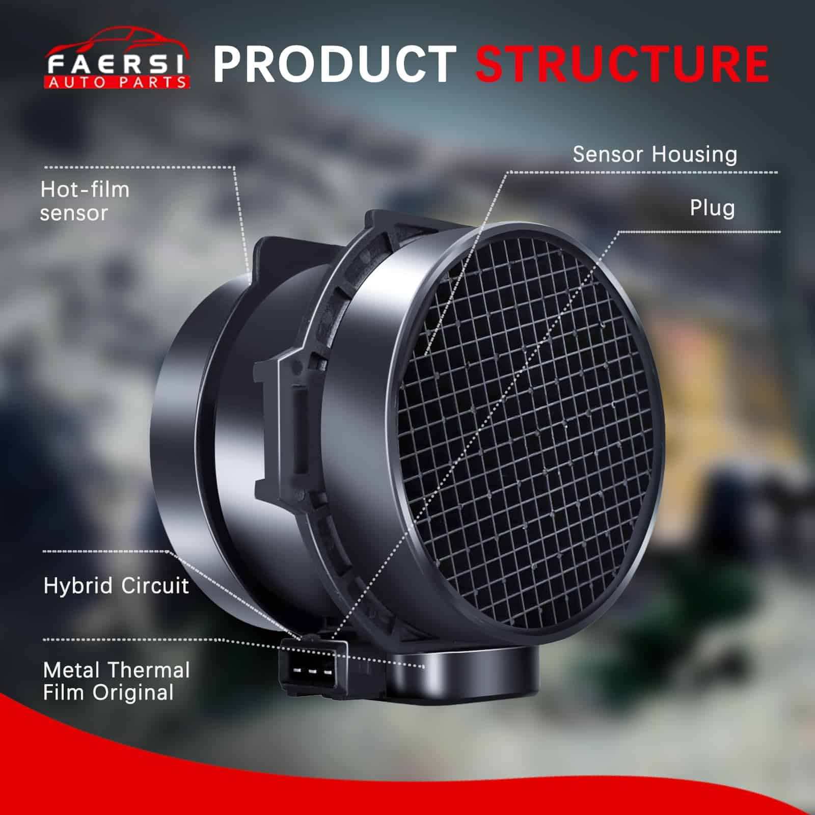 Sensor de flujo de aire masivo FAERSI compatible con BMW 01 - Imagen 5