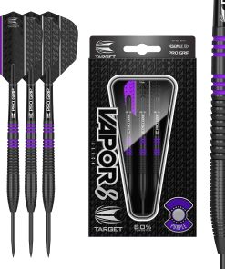 Dardos Target Vapor8 Negro 23g Púrpura punta de acero