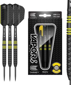 Dardos de Punta de Acero Target Vapor8 Negro 22g Amarillo