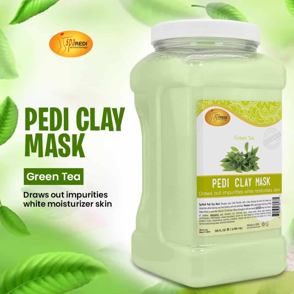 SPA REDI - Mascarilla de Arcilla, Té Verde 128 Oz - - Imagen 4