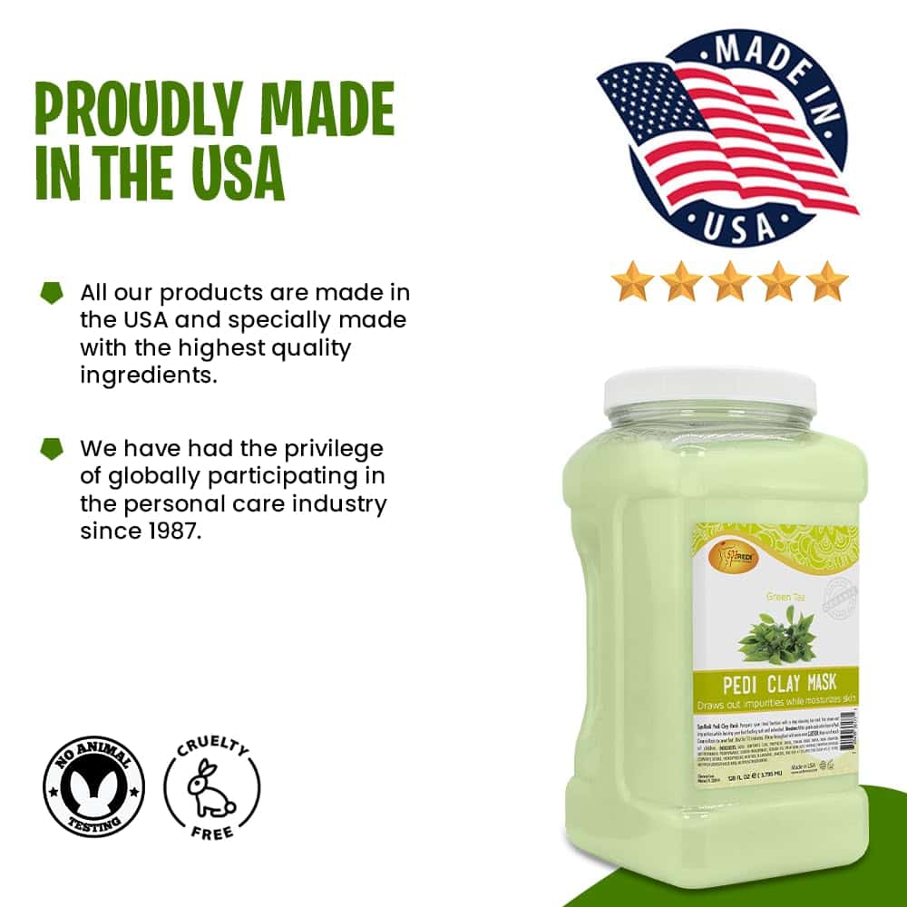SPA REDI - Mascarilla de Arcilla, Té Verde 128 Oz - - Imagen 5