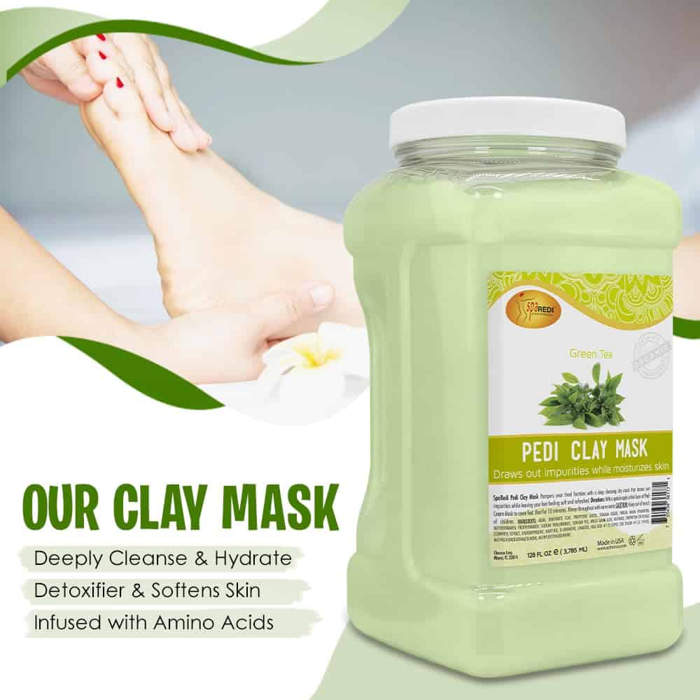 SPA REDI - Mascarilla de Arcilla, Té Verde 128 Oz - - Imagen 8
